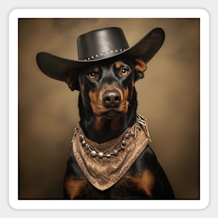 Cowboy Dog - Doberman Pinscher Magnet